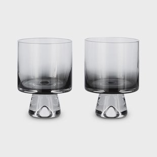 Tom Dixon Tank lage drinkglazen 2-pack Zwart