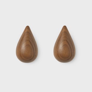 Normann Copenhagen Dropit knop 2-pack walnoot Klein