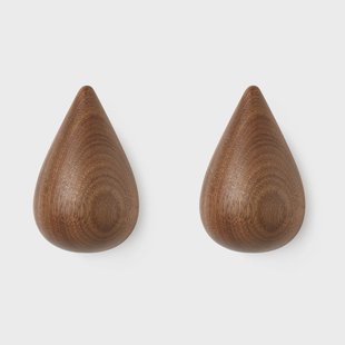 Normann Copenhagen Dropit knop 2-pack walnoot Groot Normann Copenhagen Dropit knop 2-pack walnoot Groot