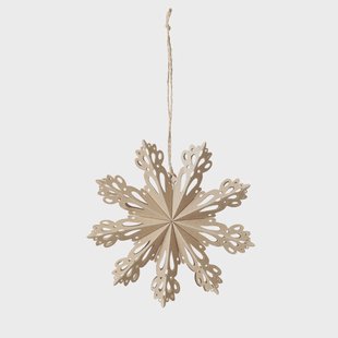 Broste Copenhagen Snowflake kerstdecoratie natural Ø15 cm