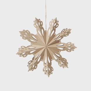 Broste Copenhagen Snowflake kerstdecoratie natural Ø30 cm