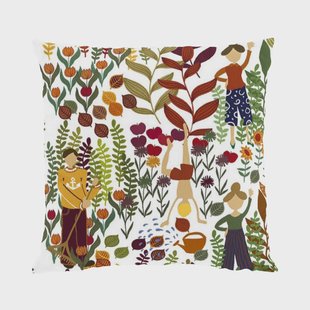 Arvidssons Textil Trädgård kussenhoes 47x47 cm Roestkleur