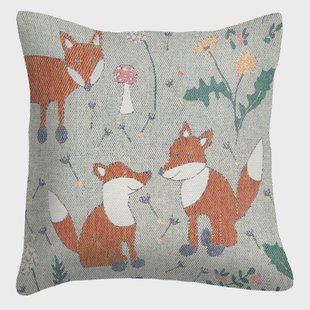 Ekelund Linneväveri Rävar kussenhoes 40x40 cm Multi