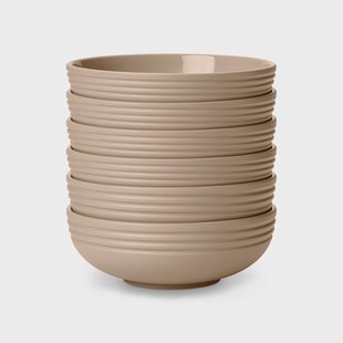 NJRD Lines kom Ø16 cm 6-pack beige