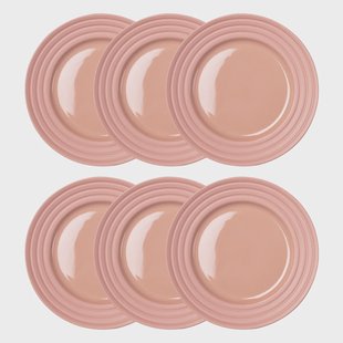 NJRD Lines klein bord Ø 21 cm 6-pack roze