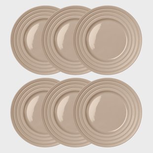NJRD Lines bord Ø 27 cm 6-pack beige