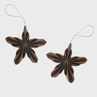 Cooee Design Paper Stars kersthanger Coffee