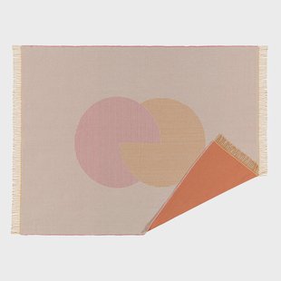 NJRD Circles katoenen plaid 130x185 cm naturel wit