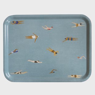 Fine Little Day Swimmers dienblad 33x43 cm Blauw