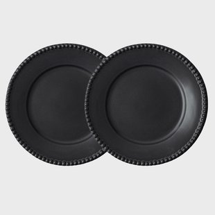 PotteryJo Daria dinerbord Ø28 cm 2-pack Ink black