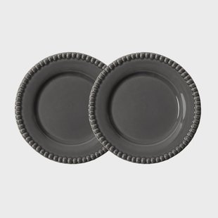 PotteryJo Daria dessertbord Ø22 cm 2-pack Clean grey