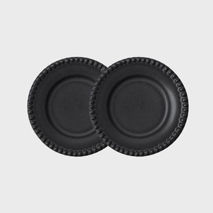 PotteryJo Daria bordje Ø18 cm 2-pack Ink black
