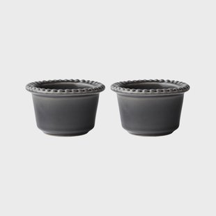 PotteryJo Daria kleine kom Ø12 cm 2-pack Clean grey