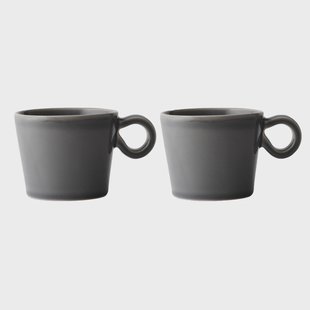 PotteryJo Daria kop met oor 2-pack Clean grey