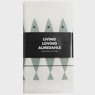 Almedahls Sill gewaxte stof 145x220 cm Groengrijs