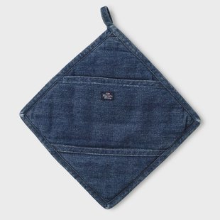 Lexington Icons Denim pannenlap Denimblauw