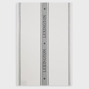 Lexington Icons Star keukenhanddoek 50x70 cm White-black