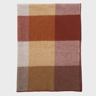 Klippan Yllefabrik Block wollen deken 130x180 cm Rust