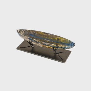 Kosta Boda BV Caspar Boat glassculptuur Helder