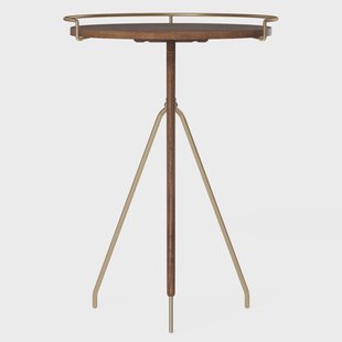 Audo Copenhagen Umanoff bijzettafel walnoot-gepolijst messing 60 cm