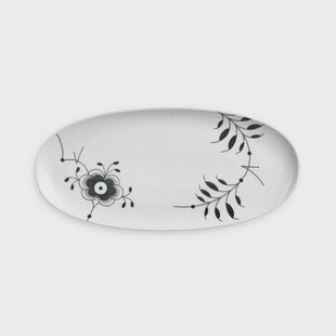 Royal Copenhagen Black Fluted Mega schotel ovaal 37 cm