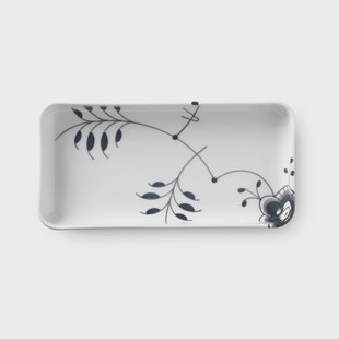 Royal Copenhagen Black Fluted Mega rechthoekige schotel 24 cm