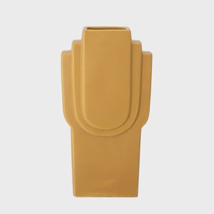 Bloomingville Ata vaas aardewerk 30,5 cm Geel