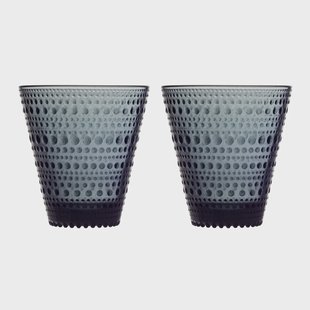 Iittala Kastehelmi glas 30 cl, 2-pack Donkergrijs