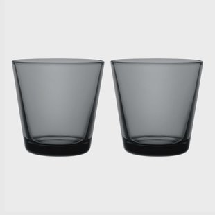 Iittala Kartio drinkglazen 21 cl 2-pack Donkergrijs Iittala Kartio drinkglazen 21 cl 2-pack Donkergrijs