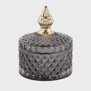 Lene Bjerre Miya voorraadpot met deksel Ø8,5 cm Donkergrijs