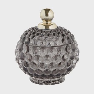 Lene Bjerre Miya opbergpot met deksel Ø10 cm Donkergrijs