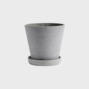 HAY HAY Flowerpot with saucer pot XL Ø21.5 cm Grijs