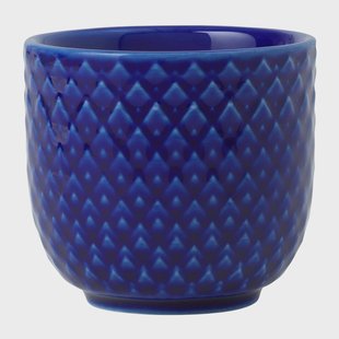 Lyngby Porcelæn Rhombe eierdop Ø5 cm Donkerblauw