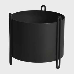 Woud Pidestall bloempot klein Ø15 cm Zwart