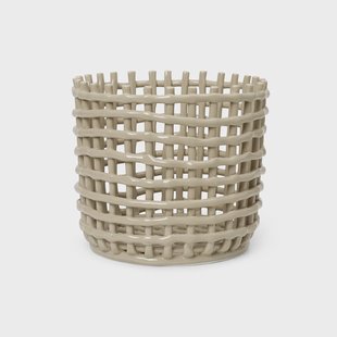 Ferm Living Ceramic gevlochten mand Ø23,5 cm Cashmere