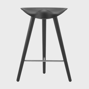 Audo Copenhagen ML42 barkruk 69 cm Zwartgebeitst beuken-staal