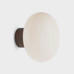 New Works Karl-Johan wandlamp Smoked oak-white opal glass