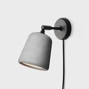 New Works Materiaal wandlamp Light grey concrete