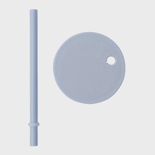 Design Letters Design Letters rietje met deksel Lichtblauw