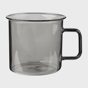Muurla Muurla glazen mok 35 cl Grijs
