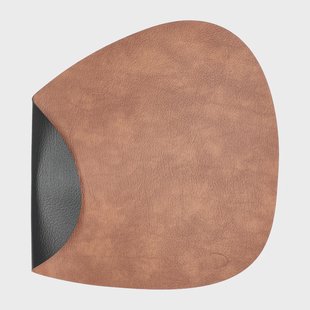 LIND DNA Bull placemat keerbaar curve L 1 St. Cognac-black