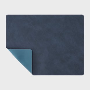 LIND DNA Nupo placemat keerbaar square L 1 St. Midnight blue-petrol