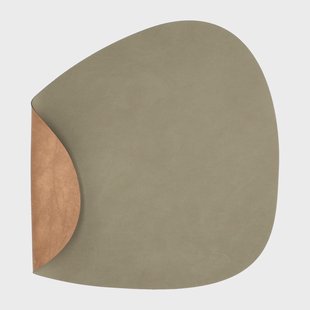 LIND DNA Nupo placemat keerbaar curve L 1 St. Army green-nature