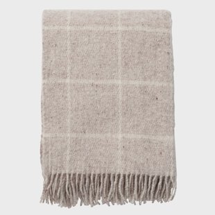 Klippan Yllefabrik Vinga wollen plaid Beige
