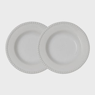 PotteryJo Daria diep bord Ø26 cm 2-pack Cotton white shiny
