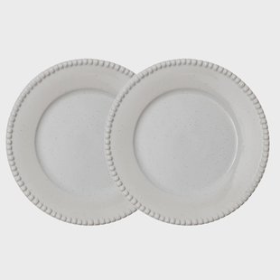 PotteryJo Daria dinerbord Ø28 cm 2-pack Cotton white shiny