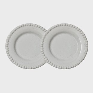 PotteryJo Daria dessertbord Ø22 cm 2-pack Cotton white shiny