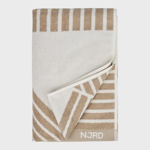 NJRD Stripes badhanddoek 70 x 140 cm Beige
