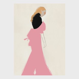 Paper Collective Pink Dress poster 50x70 cm