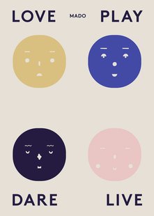 Paper Collective Four Feelings poster 50x70 cm